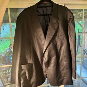 Hickey Freeman Charcoal Subtle Pin Stripe Men's Suit Jacket
